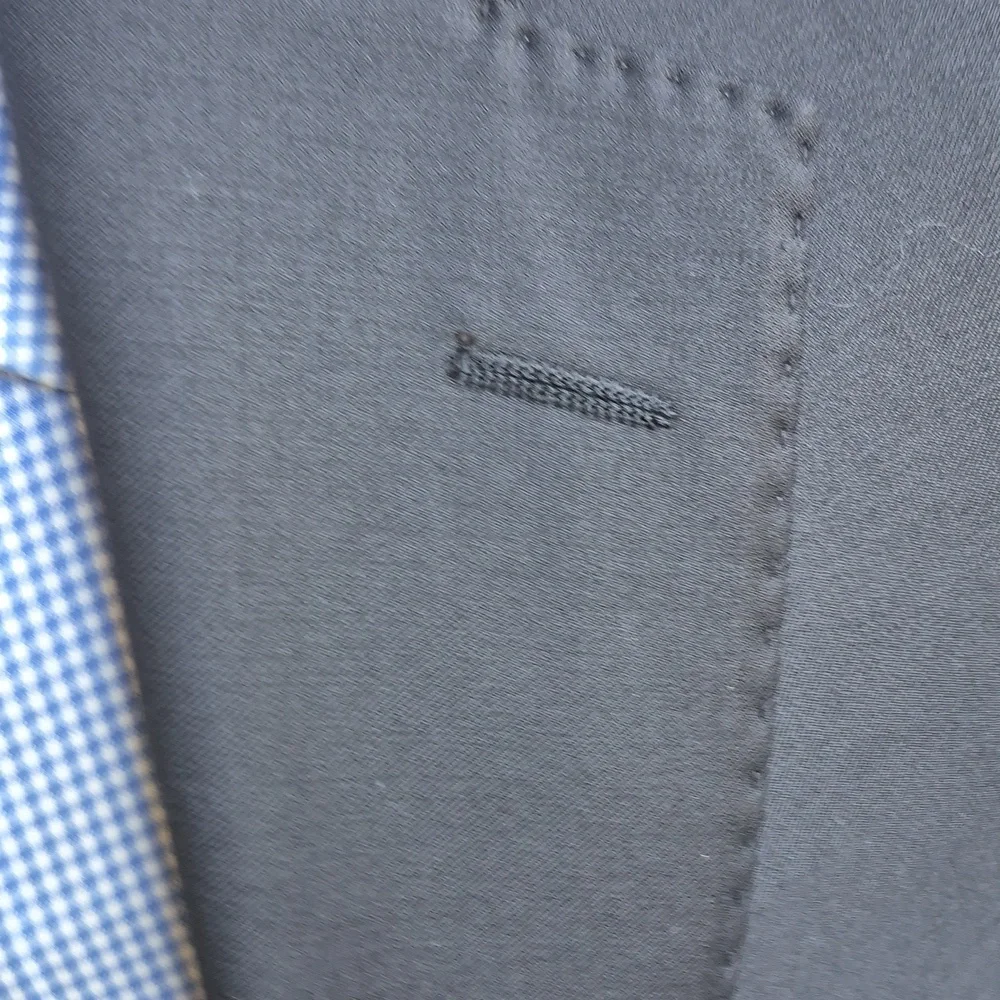 DANIEL CREMIEUX Black Dark Grey Loro Piana Super 170s Wool Sz 46 R Sport Coat - Picture 3 of 8